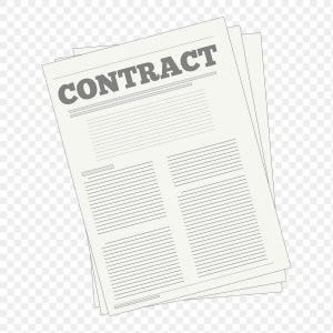 Contract document png sticker illustration